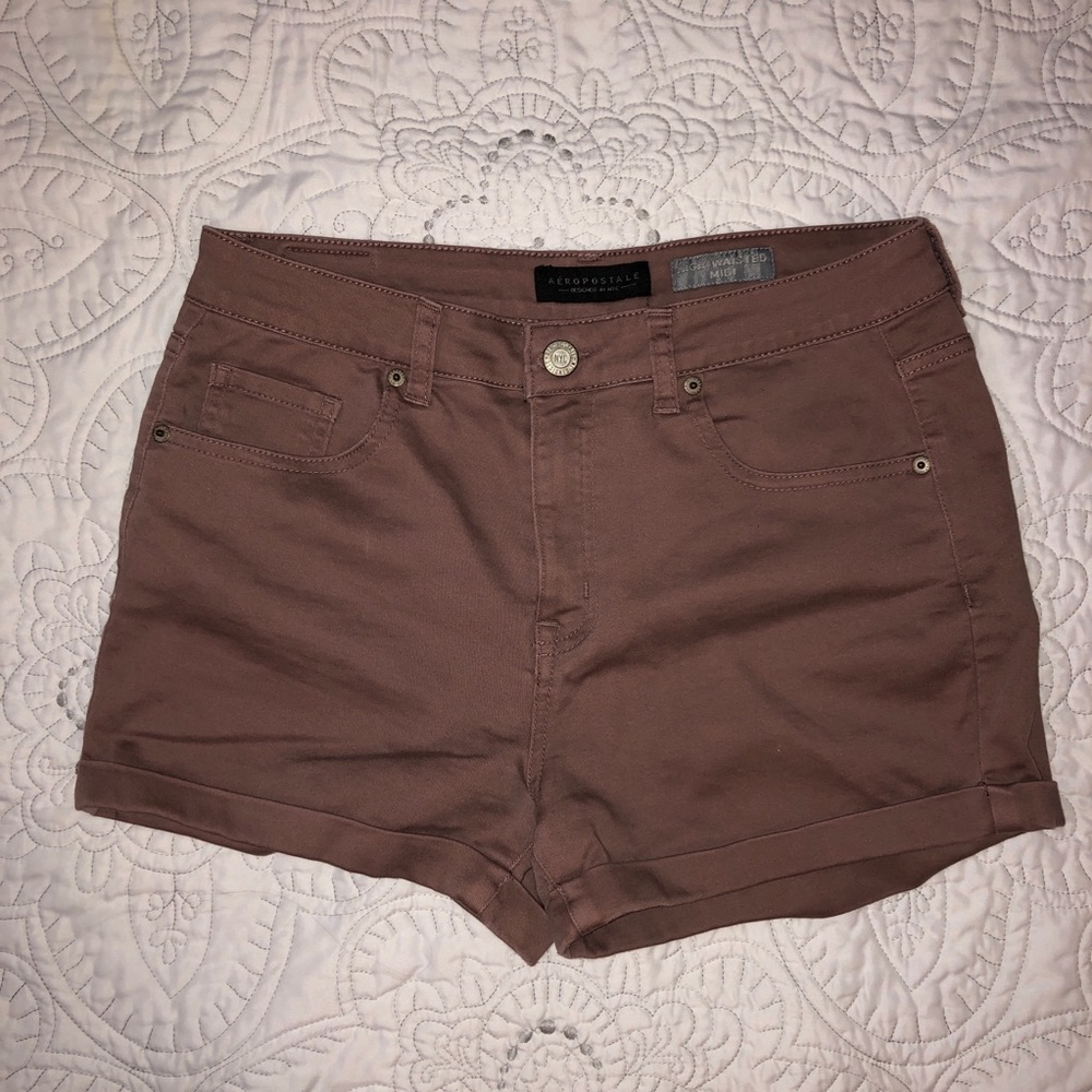 High Waisted Midi Shorts